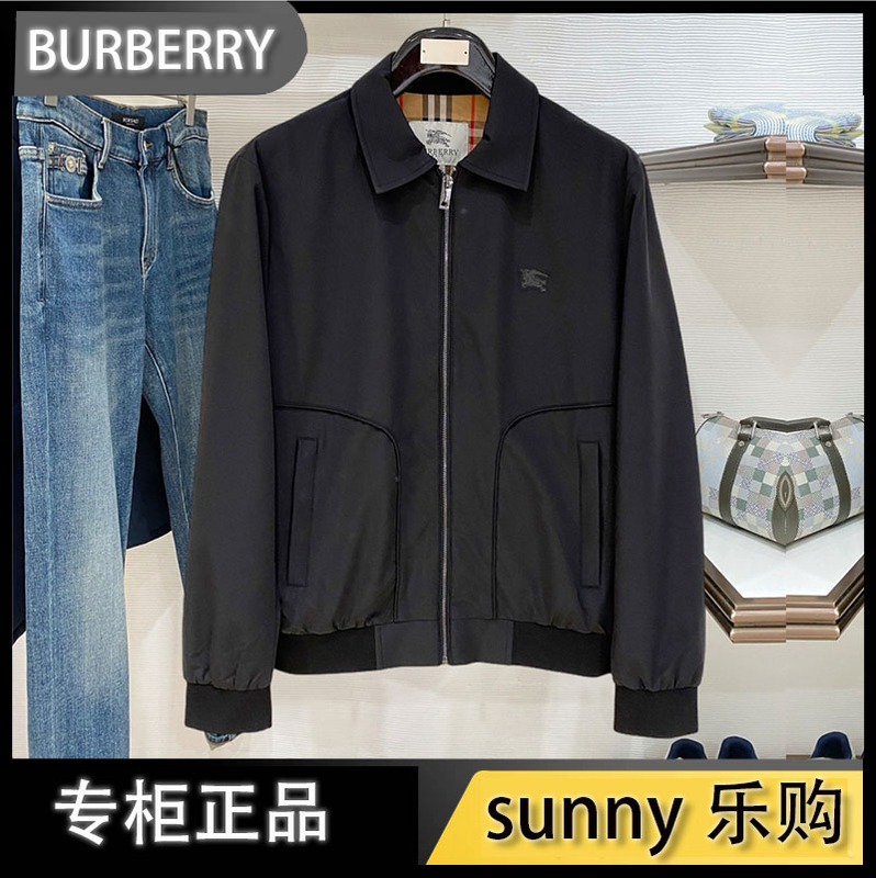 Burberry Genuine Men's New Pure Cotton Business Lapel Casual Long-Sleeved Short Jacket