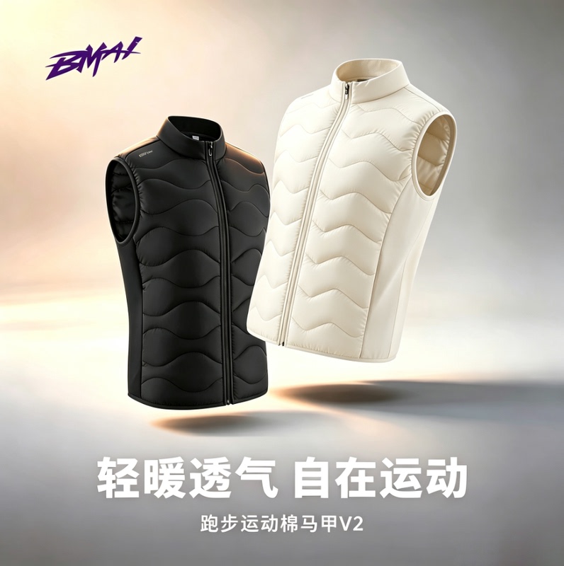 Bimax 26 Models of Autumn Sports Outdoor Windproof Cotton Vest V2 Running Top Lightweight Men's and Women's Sports Warm Vest Bimax 26 Models of Autumn Sports Outdoor Windproof Cotton Vest V2 Running Top Lightweight Men's and Women's Sports Warm Vest