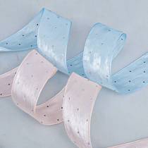 Korean silver dot hot diamond snow textile belt handmade DIY flower art gift box decoration ribbon bow hair ornaments streamer