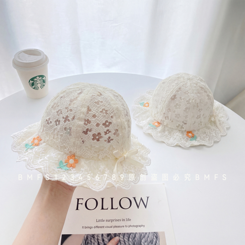 Lace Baby Hat Princess Baby Fisherman Hat Summer Thin Children's Sun Protection Bucket Hat Sun Hat for Girls Lace Baby Hat Princess Baby Fisherman Hat Summer Thin Children's Sun Protection Bucket Hat Sun Hat for Girls