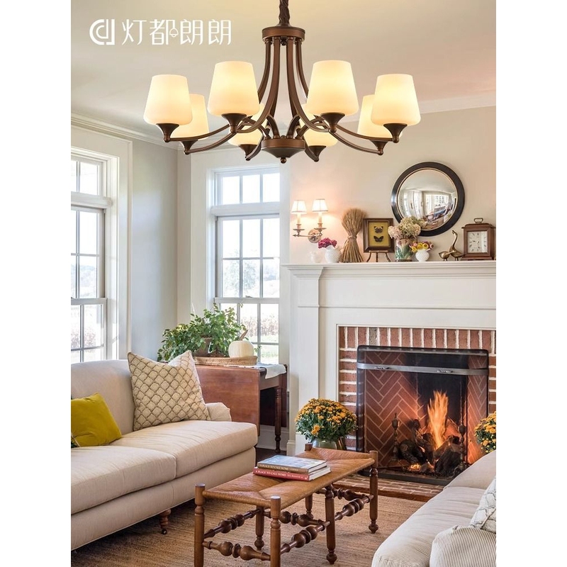 German New Retro European-Style Living Room Lamp, Country-Style American Simple Chandelier, Dining Room Bedroom French-Style Lighting Fixtures German New Retro European-Style Living Room Lamp, Country-Style American Simple Chandelier, Dining Room Bedroom French-Style Lighting Fixtures