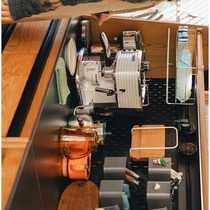 Erhei Wood Barn Modular Cabinet Restaurant Slate Sideboard Solid Wood Kitchen Cabinet Storage Cabinet Cherry Wood Tea Room