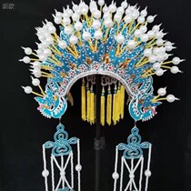 Opera phoenix crown Xiamei butterfly crown handmade phoenix crown hat professional drama headdress empress princess phoenix crown rice spike