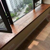 Log step countertop elm western food bar solid wood stair table top board floating Nordic old window sill new style