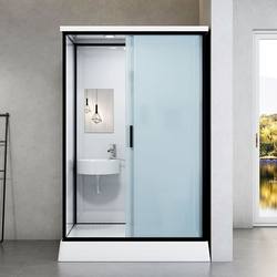 Integral Toilet Moving Door Balcony Tempered Glass Hotel Homestay Toilet Integrated Shower Room Bathroom Bath