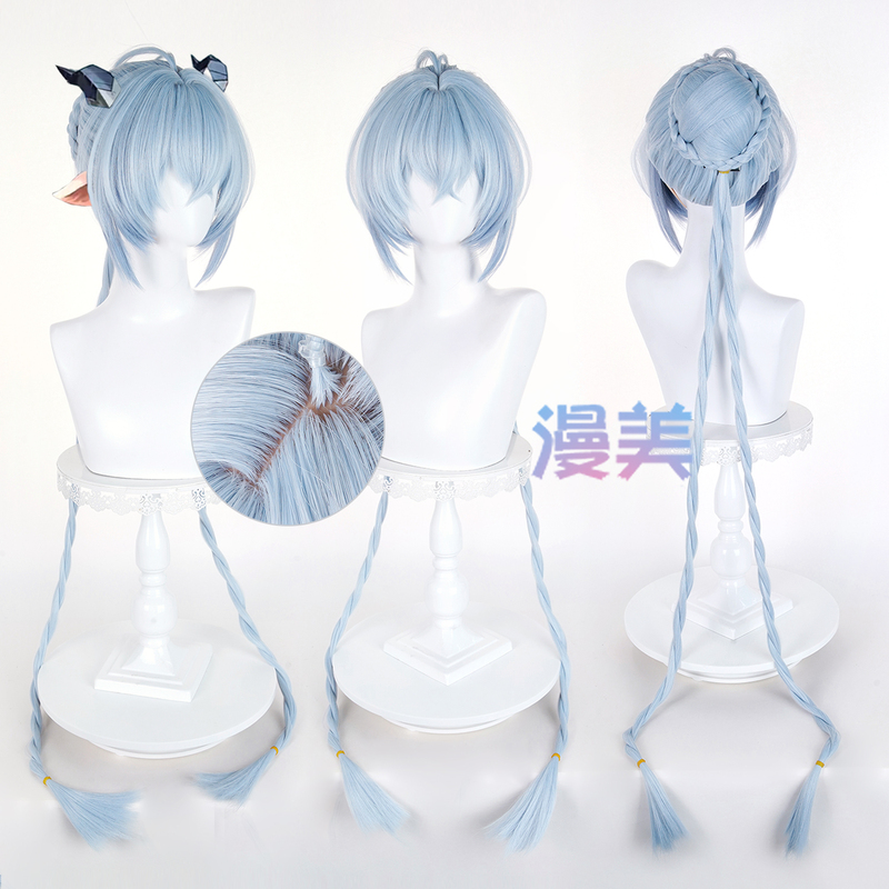 Manmei Absolute Zero Lucia Cosplay Wig, Middle Part Scalp Top, Handmade Braided Hairpiece