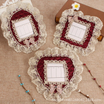 European style lace embroidery switch sticker quilted fabric switch cover dust cover decorative wall sticker socket protective cover