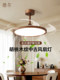 Del Medieval-Style Fan Lamp Restaurant Fan Chandelier 2026 New Model Bedroom Eye-Protection Silent Invisible Integrated Ceiling Fan Lamp