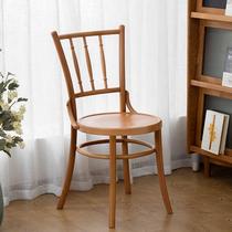 French retro Sonnet chair solid wood dining chair home dining table stool back chair American rattan chair rattan chair