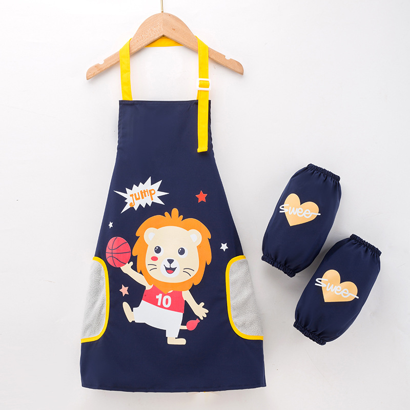 Children's aprons are waterproof, dirt-proof, hand-wipeable smocks, baby aprons for boys and girls, painting clothes, art handmade bibs