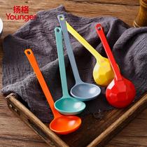 Commercial color spoon melamine eating noodle turtle shell spoon snail powder spicy hot special long handle spoon noodle soup spoon with hole