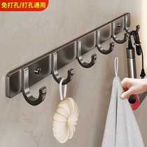 No punching space aluminum coat hook bathroom coat hook bathroom door rear hook kitchen coat hanger strong adhesive