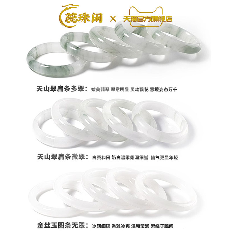 新疆天山翠　雪翠白底青　ヒスイ氷飄花　(内径)圏口54バングル　天然石　一口翠 新疆天山翠 雪翠白底青 ヒスイ氷飄花 (内径)圏口54