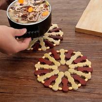 Dish mat insulation mat bamboo household table mat anti-scalding dining table coaster dining table mat bowl mat pot mat plate mat mat