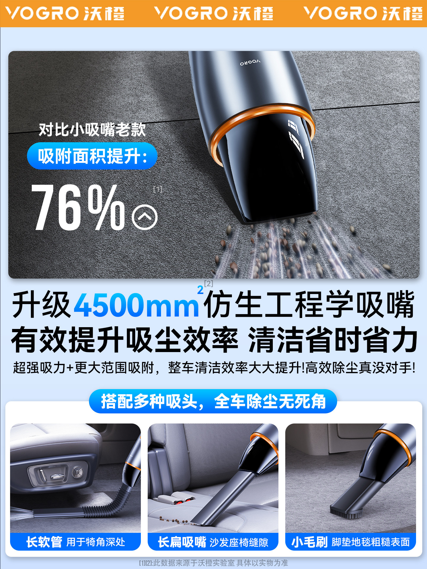Wocheng Wireless Car Vacuum Cleaner Handheld Small Car Super Strong Suction High Power 2025 New Model Powerful