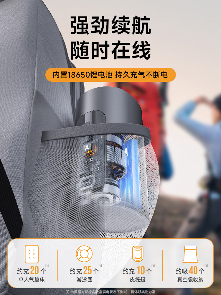 Wocheng Outdoor Camping Air Pump Electric Sofa Air Mattress Inflatable Multifunctional Mini Portable Dual-Use Pump