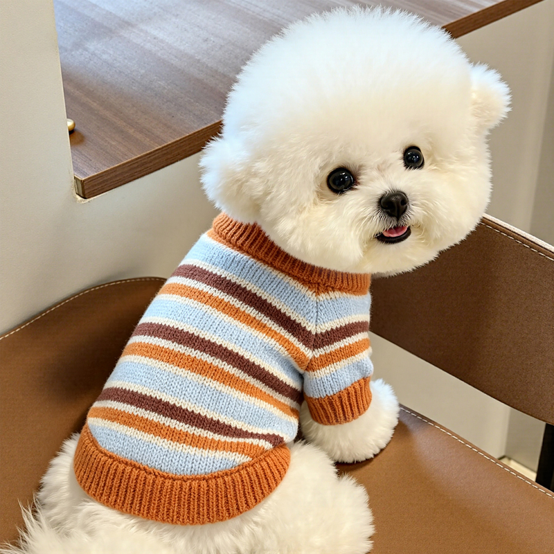 2026 Autumn and Winter New Warm Retro Caramel Color Sea Salt High-Neck Two-Legged Sweater for Small Dogs for Outdoor Casual Wear 2026 Autumn and Winter New Warm Retro Caramel Color Sea Salt High-Neck Two-Legged Sweater for Small Dogs for Outdoor Casual Wear