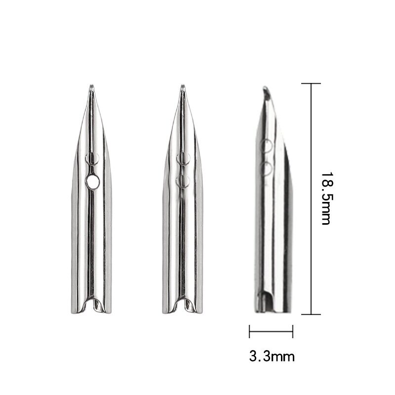ヒーロー ゴールデン エバーラスティング ユニバーサル ペン先 0.38 極細イリジウムペン先 18.5mm 隠しペン先、芸術的なカーブペン先、学生の書道練習用特別ペン先