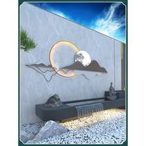 Stainless steel flowing water screen water curtain wall new Chinese style screen wall courtyard rockery flowing water screen partition wall decoration