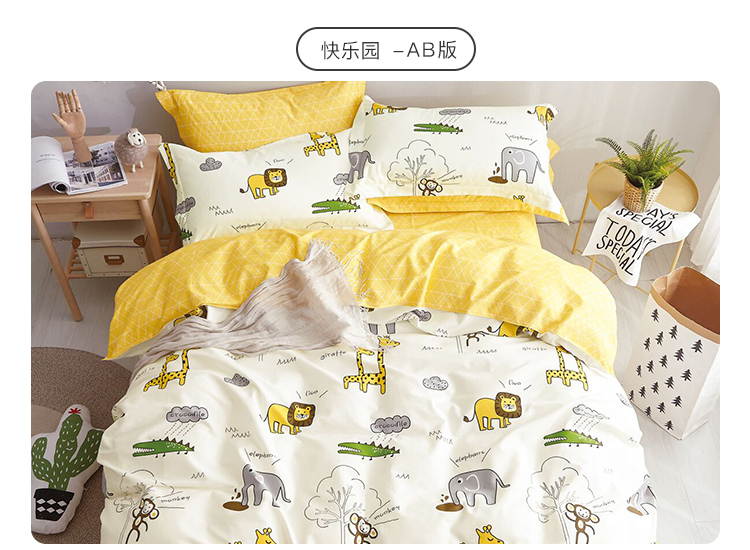 Bộ đồ lót trẻ em bằng vải bông của Jiemengiya Bộ phim hoạt hình đơn 1,2 m 1,5m giường mẫu giáo cho bé 	chăn phao everon	