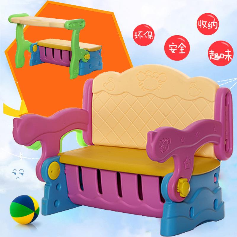Children's multifunctional table storage chair kindergarten plastic 49 multifunctional children's learning table and chair household deformation desk and chair