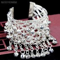 苗疆少女手镯舞蹈服饰铃铛配饰首饰少数民族演出饰品苗银开口手镯