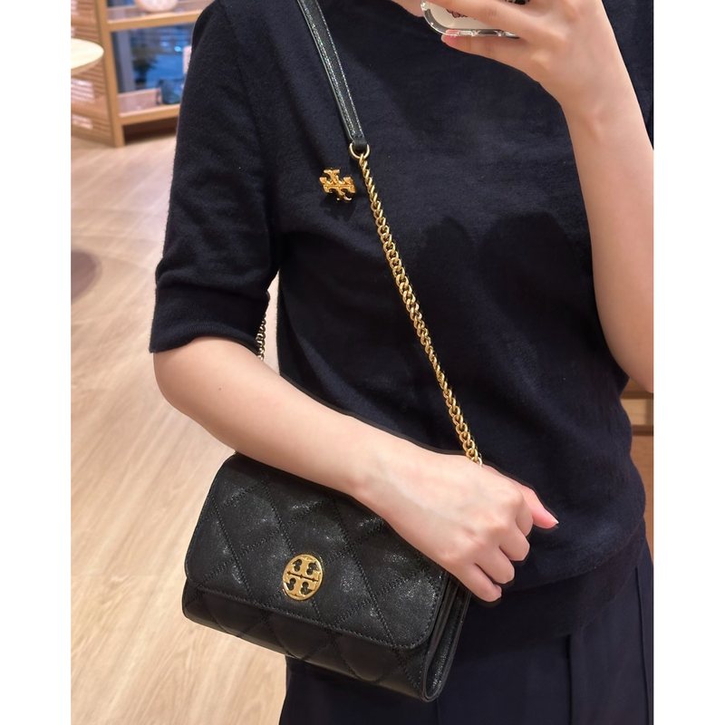 Tory Burch Authentic Outlet Willa Quilted Leather Flap Chain Bag from Canada Tory Burch Authentic Outlet Willa Quilted Leather Flap Chain Bag from Canada