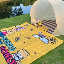 Winnie the Pooh picnic mat moisture-proof mat outdoor supplies tent mat grass mat widening picnic cloth folding portable