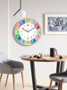 Children's Early Education Wall Clock for Living Room, Home Use, Stylish, No-Drill, Kindergarten Classroom Learning, Twelve Zodiac Signs, Bedroom Clock