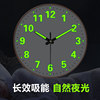 Luminous Wall Clock for Home Bedroom, Creative Punch-Free Radio-Controlled Stylish Clock, Wall-Mounted Living Room Modern Clock