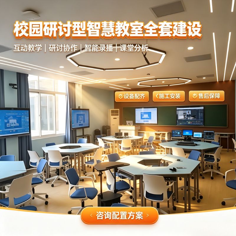 Workshop-Type Smart Classroom Equipment, Micro Classroom Setup, Premium Course Recording, Automatic Tracking of Teacher-Student Interaction