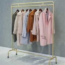 Promotional clothing store display rack winter coat fur coat hanger wedding dress movable movable bearing