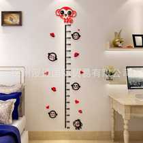 Twelve zodiac acrylic 3D three-dimensional wall stickers cartoon twelve zodiac signs height measurement stickers childrens room entrance volume
