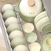 Internet celebrity ceramic bowl for home use rice bowl instant noodle bowl and plate set soup bowl rice bowl high-looking ins design