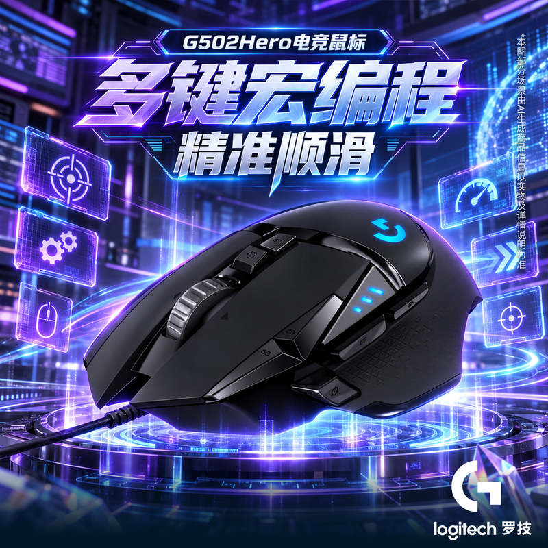 Logitech G502 Hero Gaming Mouse Creator Mechanical Laptop Desktop Computer E-Sports Universal Peripheral Device Logitech G502 Hero Gaming Mouse Creator Mechanical Laptop Desktop Computer E-Sports Universal Peripheral Device