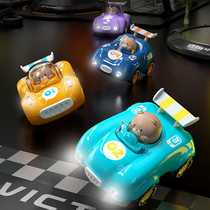 Cross-border childrens inertia car lights car baby bear racing will light up boy and girl toy car model