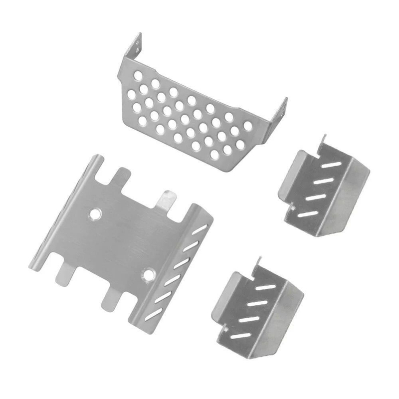 1/8 Easy Control 4083 Yk4082V3 4083V3 Chassis Armor Three-Piece Set Stainless Steel Metal Guard Plate