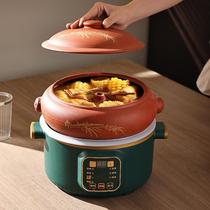Featured ceramic jumping knife steam pot household steamer non-purple clay steam pot chicken night sweat chicken pot steam soup pot special bottom pot