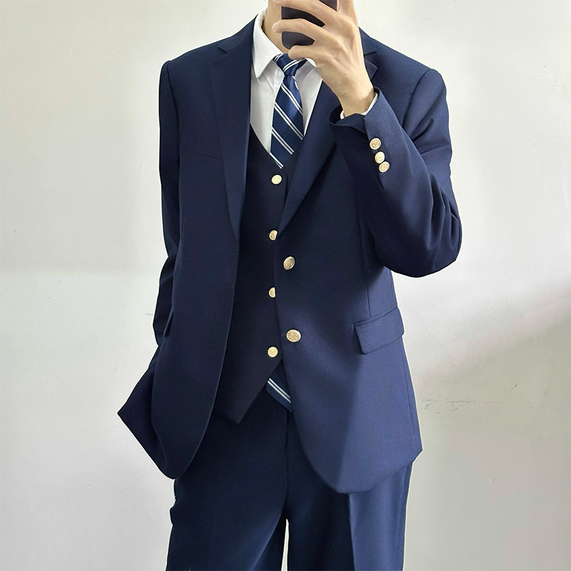 dk uniform мужской темно-синий костюм костюм продвинутого класса sense of school supply sense школьная форма школьная форма повседневный костюм жилет куртка Изображение 1
