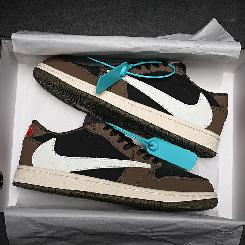 Aj Men's Shoes Genuine Official Website Reverse Hook Smoke Gray Sneakers Putian Collaboration Aj1 Low-Top Casual Shoes Spring Versatile Women's Shoes