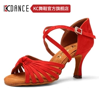 【Стиль с семью ремнями Стиль бархата из овчины】 китайский красный/7,5 см. Высота каблука