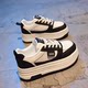 Popular white shoes for women with velvet soft sole versatile thick sole casual shoes for women with casual shoes for women with sponge cake sports shoes
