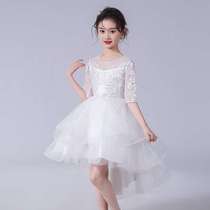 Childrens dress flower girl princess dress little girl catwalk high-end tutu skirt girl host piano performance dress summer