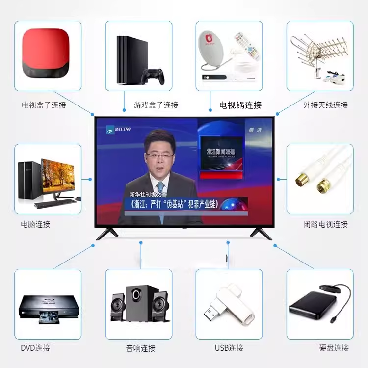 21inch Lcd Tv 19 22 24 32 High-Definition Smart Network Wifi Small Tv for the Elderly Home Use 55inch
