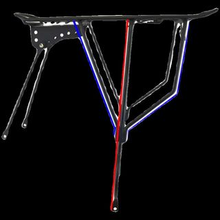 山地车后货架24/26/2r7.5/700C自行车后架碟刹衣架实心钢可载人