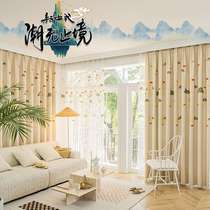 New embroidery foreign trade modern style simple bay window boys and girls childrens room blackout embroidered curtains
