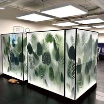 Plant resin board light-transmitting background wall ice crack board bamboo shadow board door head bamboo pattern board partition matte ice amber board texture