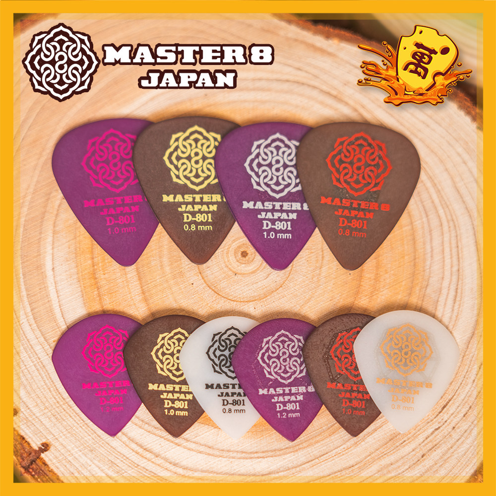 日本Master 8 Japan乐手签名款电吉他拨片：速弹防滑，爵士民谣扫弦新选择！