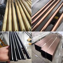 Stainless steel mirror yellow titanium round tube brushed black titanium square tube champagne gold red bronze bronze bronze manufacturer direct sales