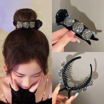 South Koreas high-end ball head grabber hairpin for womens back of the head elegant and elegant hairpin hairpin full of diamonds